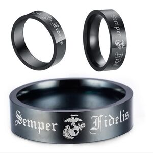 USMC Marine Corps Semper Fidelis ring Band